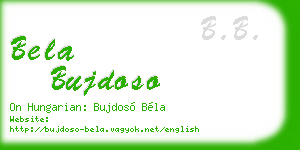 bela bujdoso business card